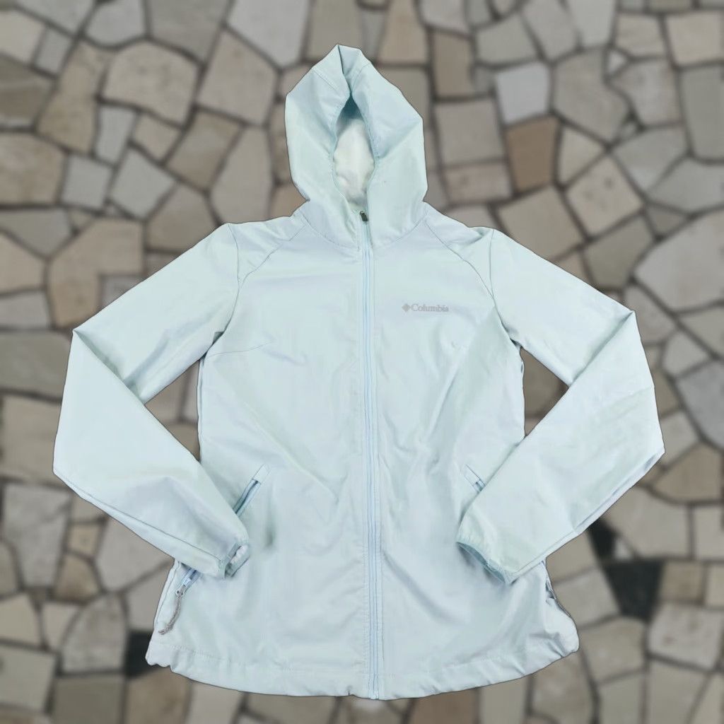 Vintage VINTAGE Columbia Jacket Womens Medium Blue Full Zip Pockets Windbreaker Coat Stretch ^ Size M / US 6-8 / IT 42-44 - 1 Thumbnail