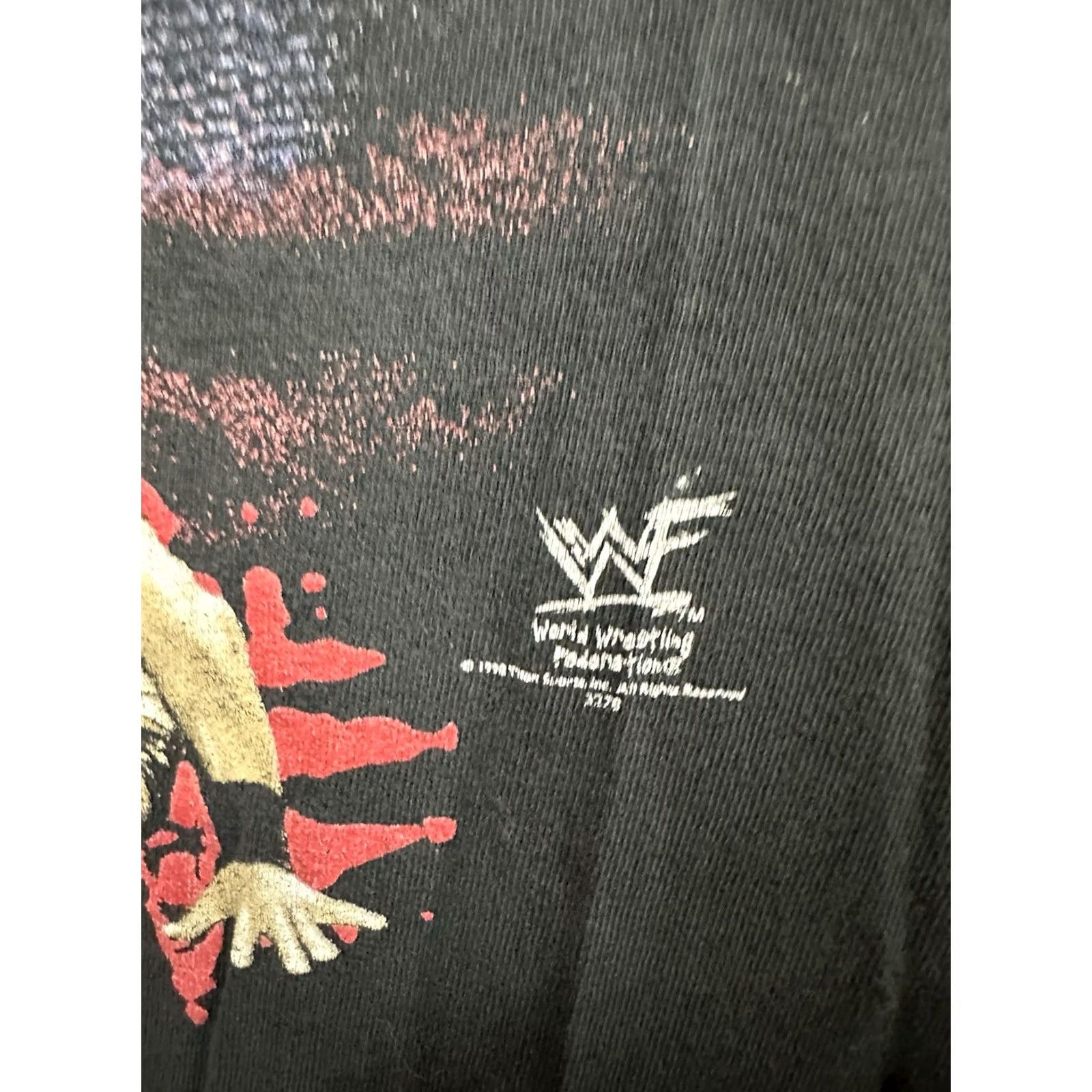 Vintage VTG 90s The Rock WWF Wrestling Tee XL Black T-Shirt Mens Size US XL / EU 56 / 4 - 3 Thumbnail