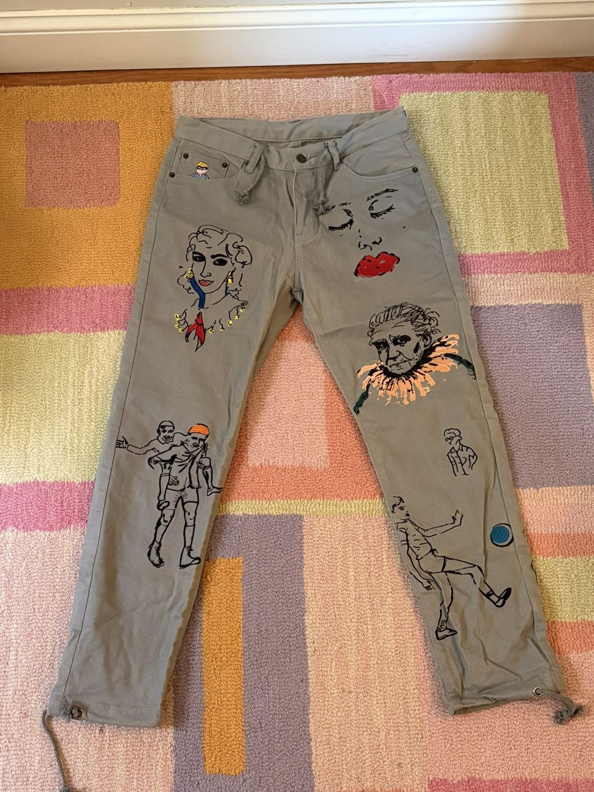KidSuper KidSuper Embroidered Pants Size US 30 / EU 46 - 1 Thumbnail