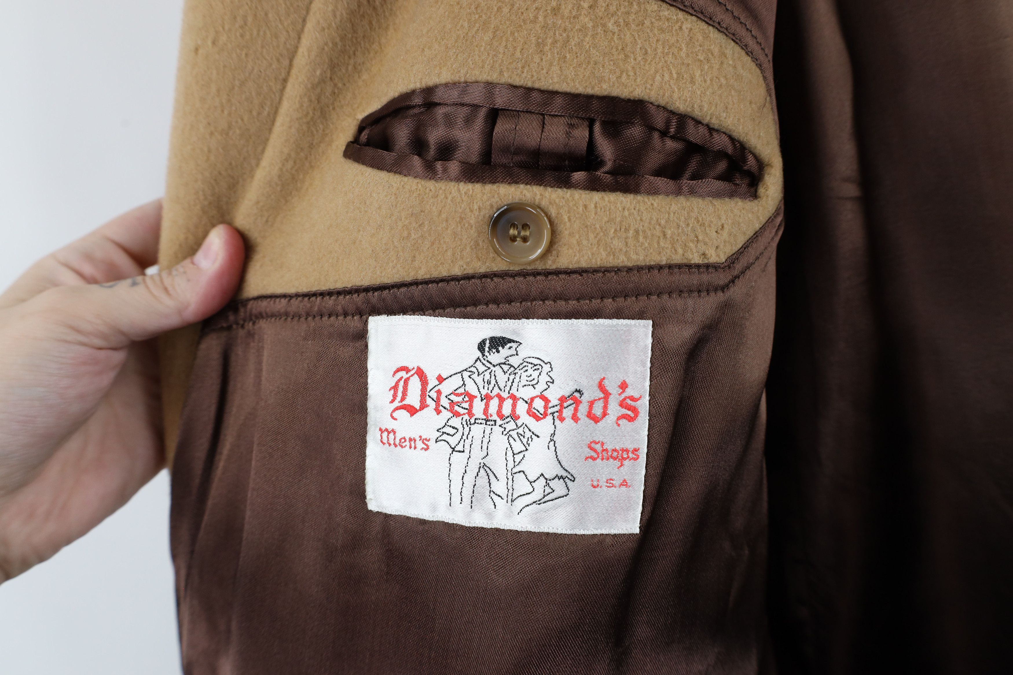 Vintage Vintage 70s Streetwear Cashmere Overcoat Jacket Beige USA Size US XXL / EU 58 / 5 - 10 Thumbnail