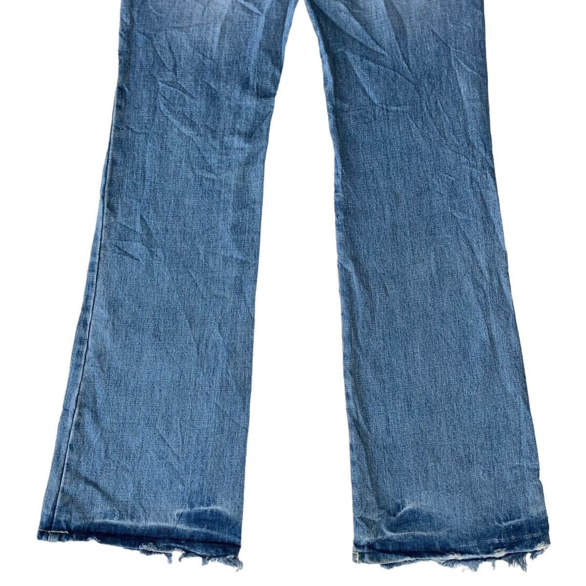 Japanese Brand × Vintage 2000s Japanese Brand FR Studded Gem Distressed Flared Jeans Size US 30 / EU 46 - 8 Thumbnail