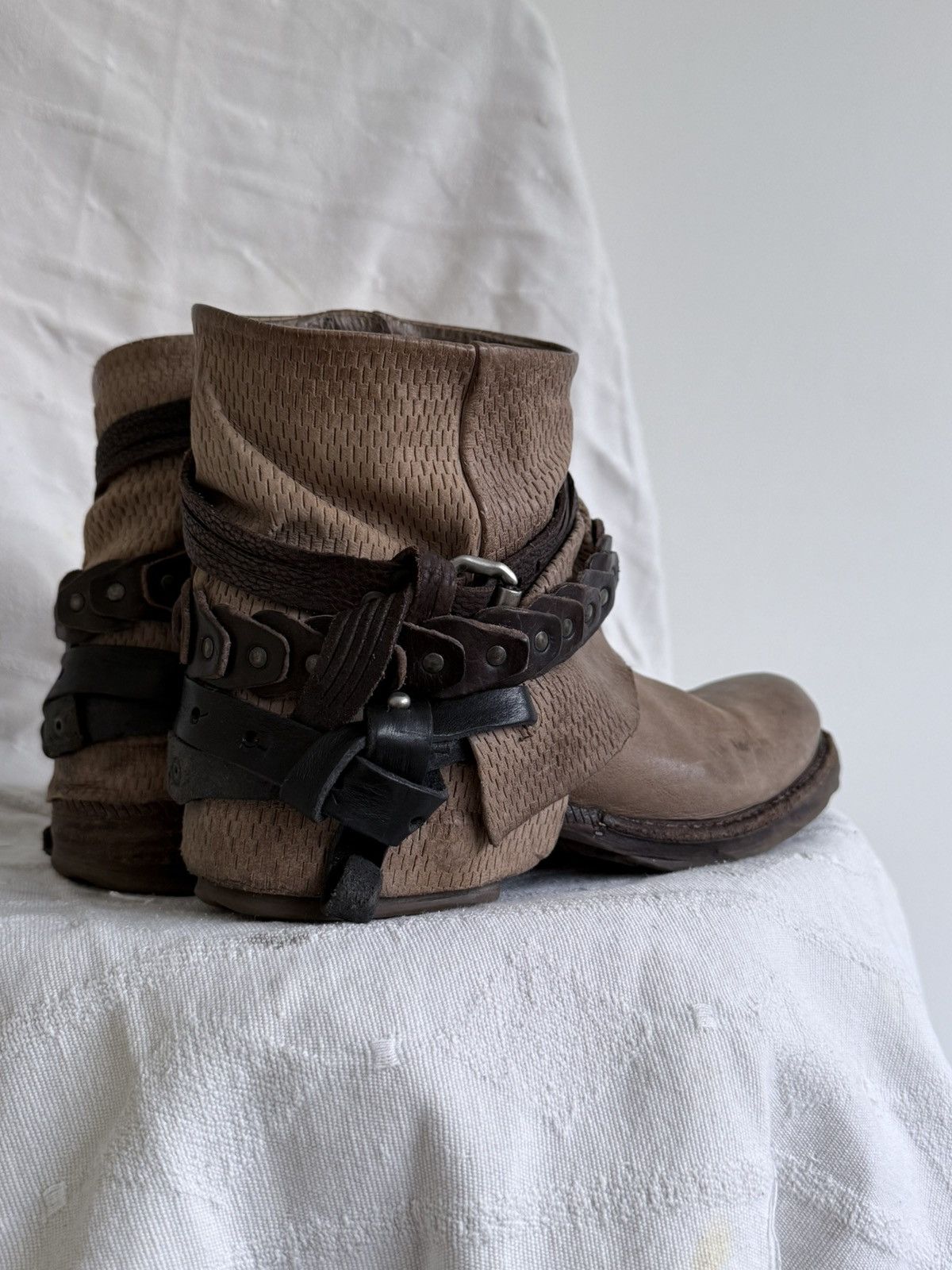 A.S.98 Avant Garde A.S. 98 14th Addiction Style Leather Boots Size US 5.5 / EU 38 - 3 Thumbnail
