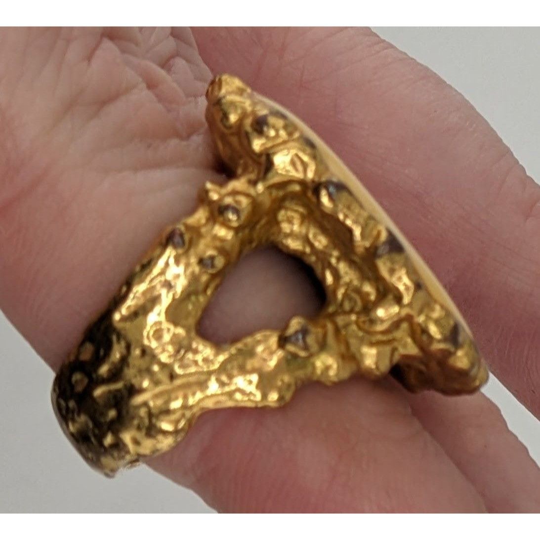 Other Vintage Erica Anenberg Yellow Enamel Statement Ring Size 6 W Size ONE SIZE - 12 Thumbnail