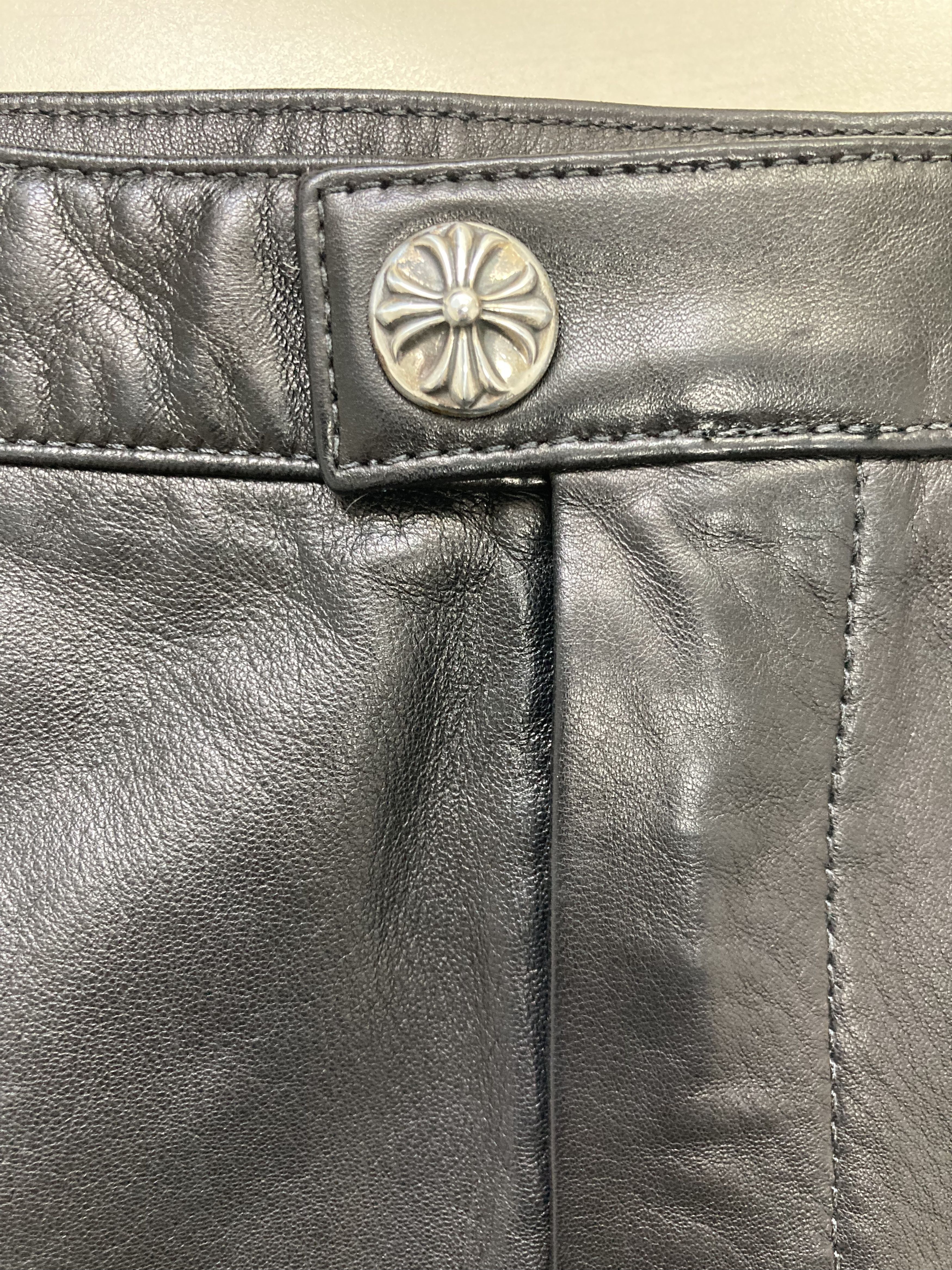 Chrome Hearts Chrome Hearts Black Leather Mini Skirt Size S / US 4 / IT 40 - 3 Thumbnail