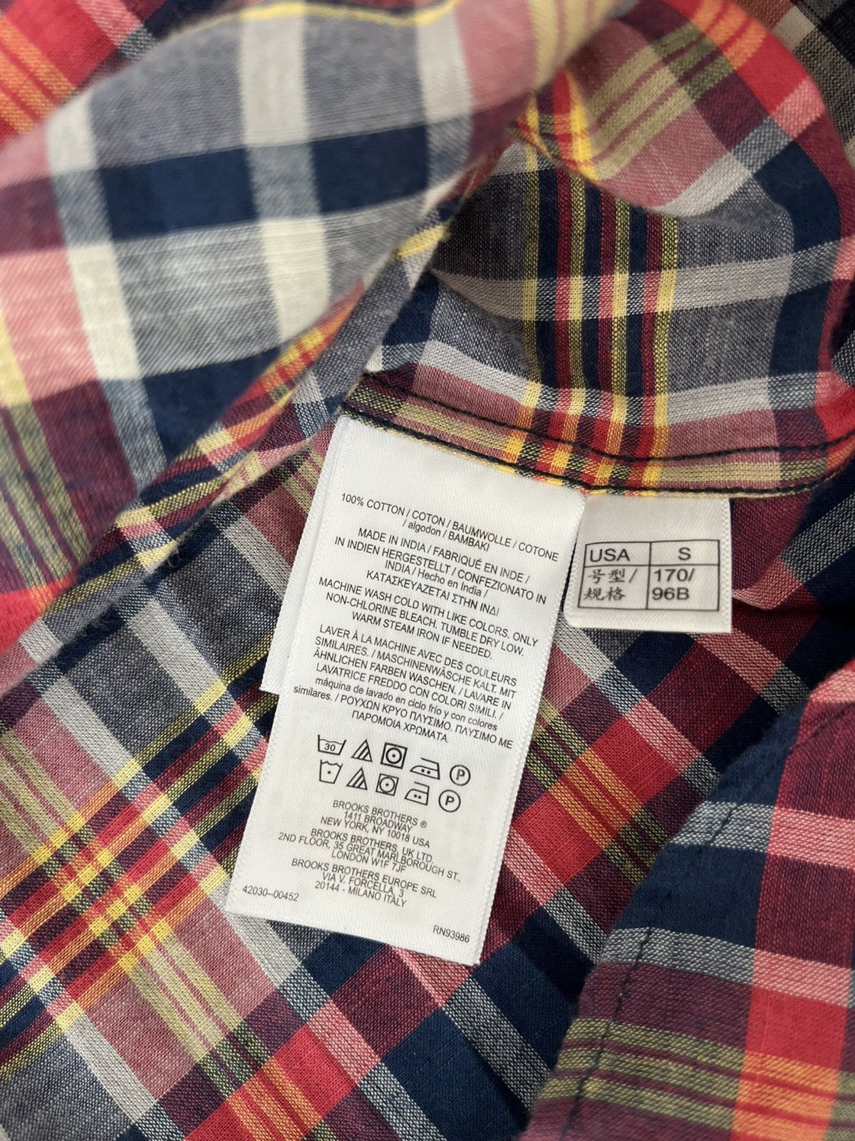Brooks Brothers Madras Plaid Shirt Size US S / EU 44-46 / 1 - 4 Thumbnail