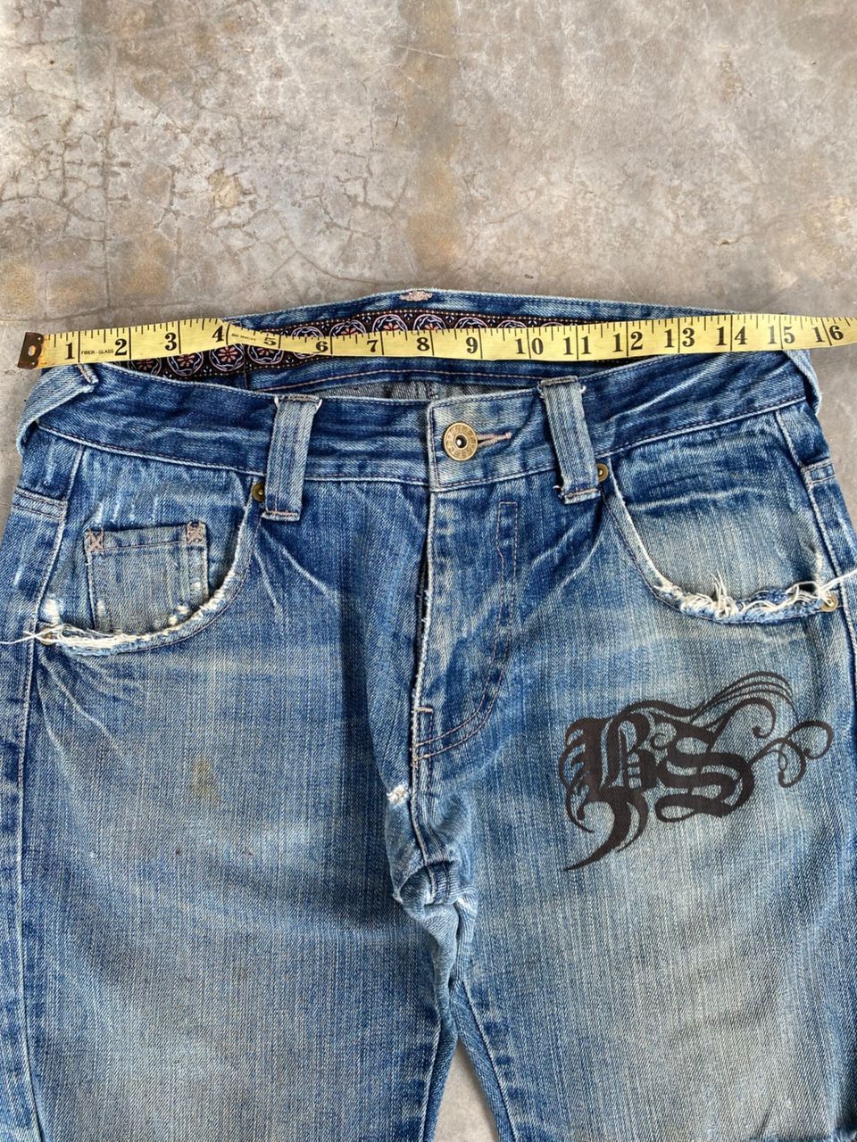 If Six Was Nine 💥BEST OFFER💥VINTAGE BEACH SOUND DISTRESSED DENIM Size US 32 / EU 48 - 4 Thumbnail