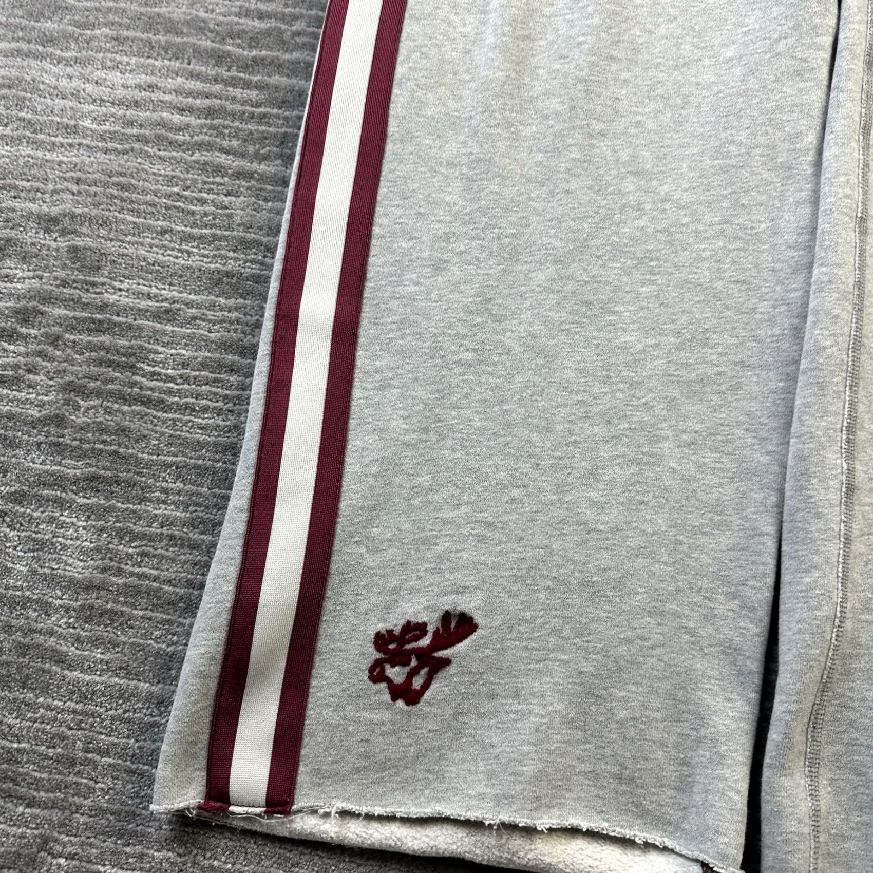 Abercrombie & Fitch VINTAGE Abercrombie & Fitch Pants Mens Large Gray Baggy Wide Leg Y2K Raw Hem Sweatpants Size US 33 - 3 Thumbnail
