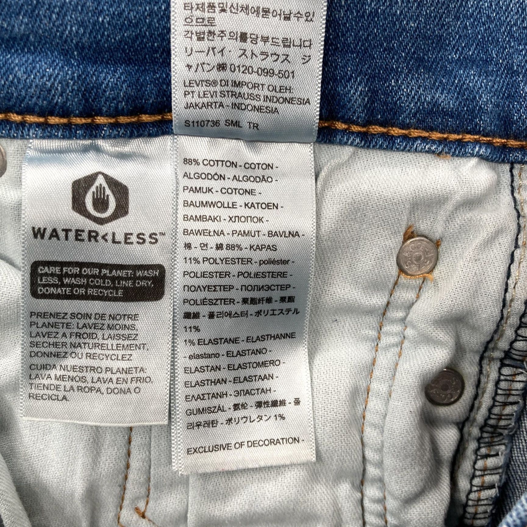 Levi's Levi's 511 Jeans Mens 29x32 Slim Fit Straight Blue Denim Medium Wash Stretch Size US 29 - 5 Thumbnail