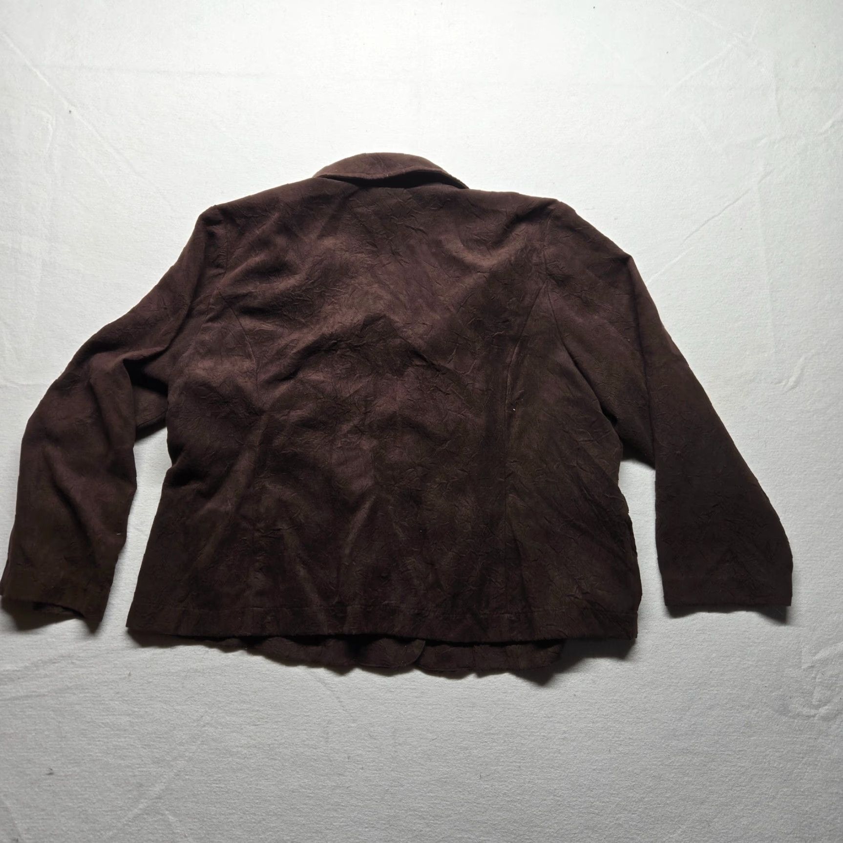 Vintage RQT Woman Jacket Adult 2X Brown Solid Layered Button Up Womens Size XXL / US 16-18 / IT 52-54 - 7 Thumbnail