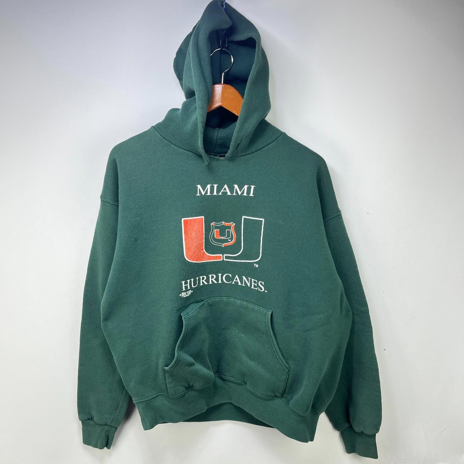 Other Vintage 90s Miami Hurricanes U Hoodie Medium Size ONE SIZE - 1 Thumbnail