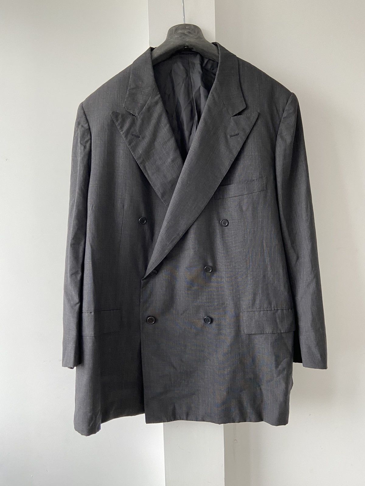 Kiton Kiton Napoli Double Breasted Grey Coat Jacket Size 64 Size 54L - 1 Thumbnail