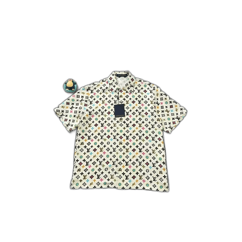 Louis Vuitton LV Tyler Printed Short Sleeve Shirt in Beige Size US XS / EU 42 / 0 - 1 Thumbnail