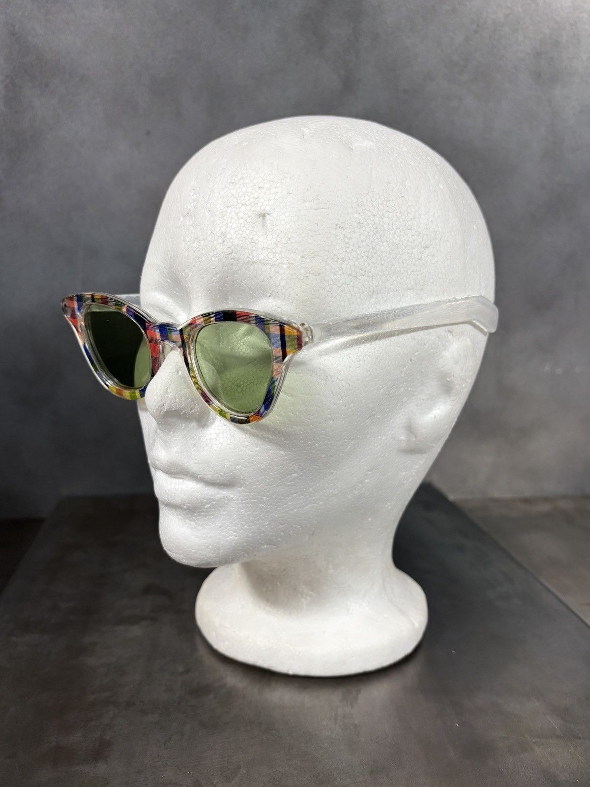 Vintage True Vintage Plaid Sunglasses 1940s 1950s Made in USA AO Size ONE SIZE - 15 Thumbnail