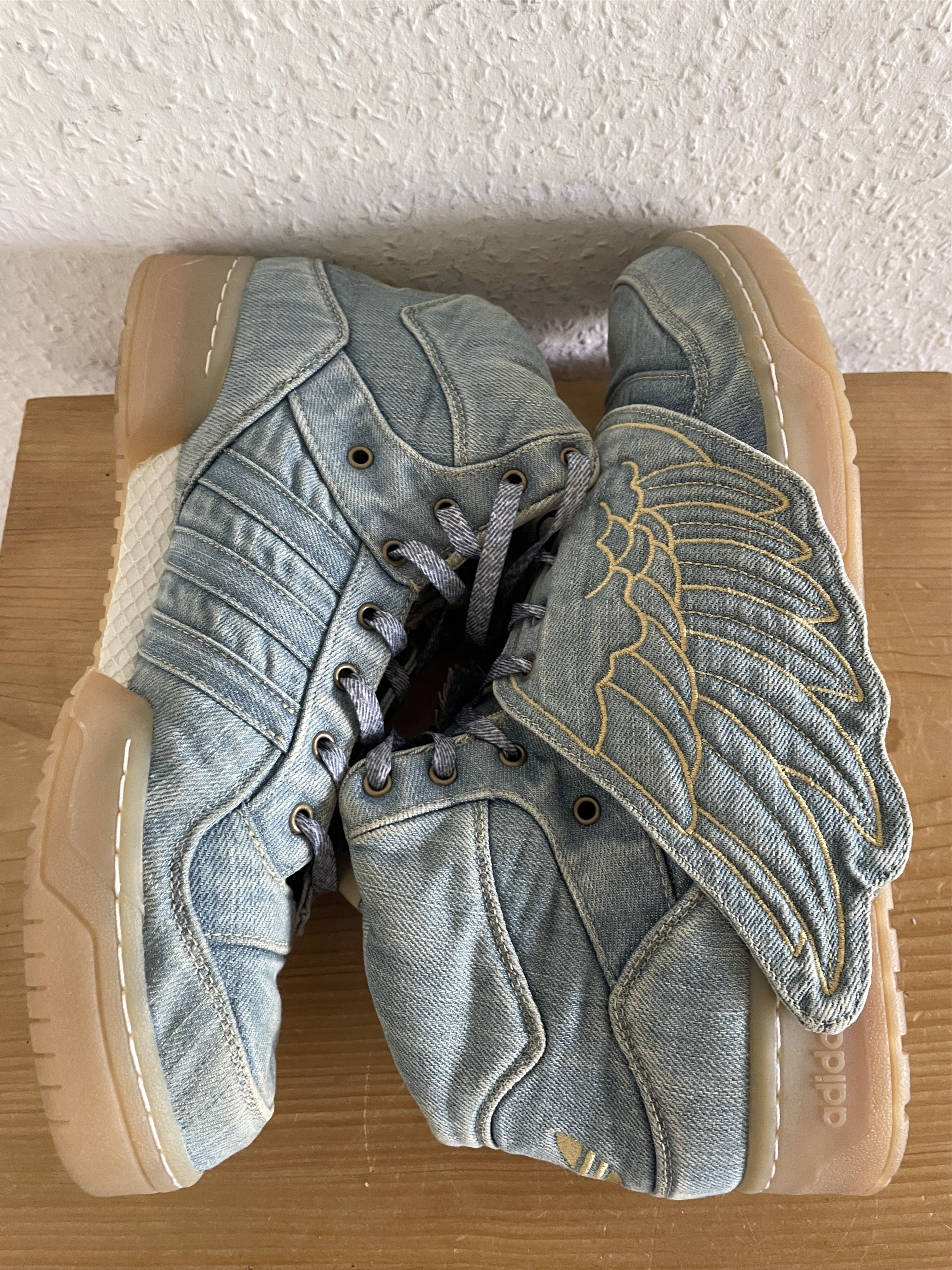 Adidas × Jeremy Scott JS Denim Wings Sneakers Size US 12.5 / EU 45-46 - 13 Thumbnail