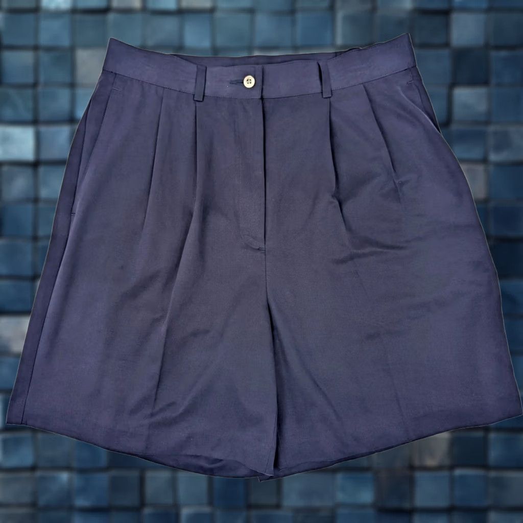 Vintage Ping Bermuda Golf Shorts Women 10 Navy Blue Stretch Pockets Flat Front Bermuda Athletic Slip Pocket Zip Front Size 32" / US 10 / IT 46 - 1 Thumbnail