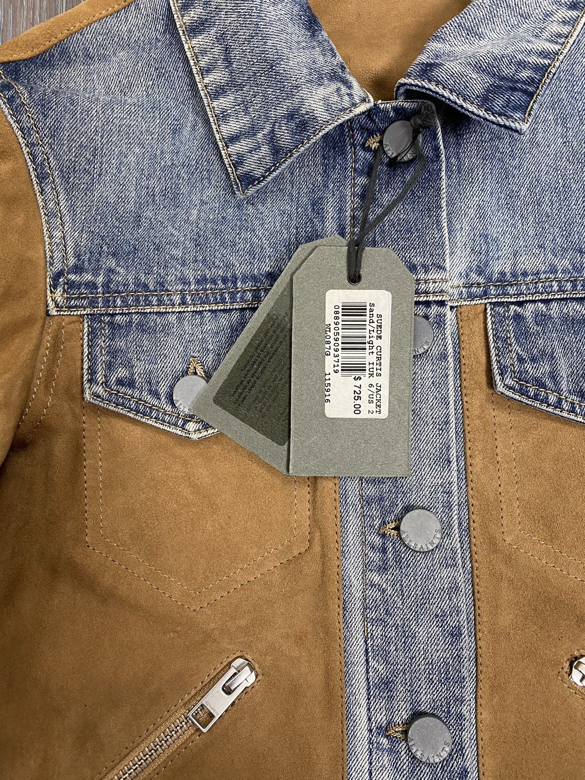 Allsaints NWT Allsaints Full zip Denik Suede Curtis Jacket RRP725$ Size XS / US 0-2 / IT 36-38 - 10 Thumbnail