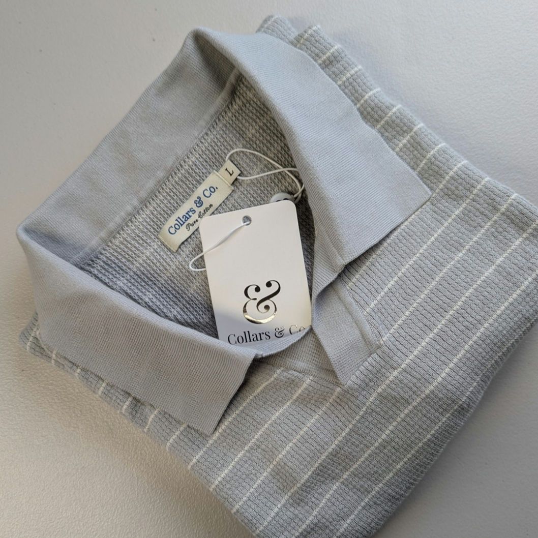 Other Collars & Co Polo Shirt Pure Cotton Buttonless Knit Preppy Size US L / EU 52-54 / 3 - 1 Thumbnail