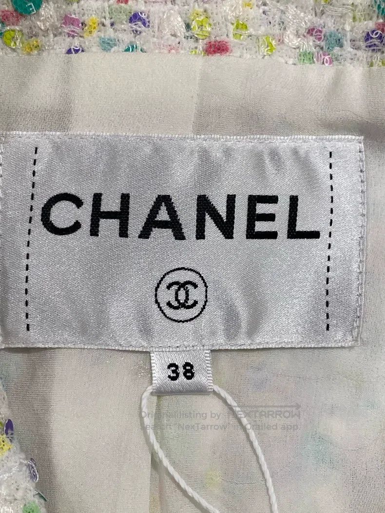 Chanel Chanel 23-year-old white colourful tweed coat Size XS / US 0-2 / IT 36-38 - 3 Thumbnail