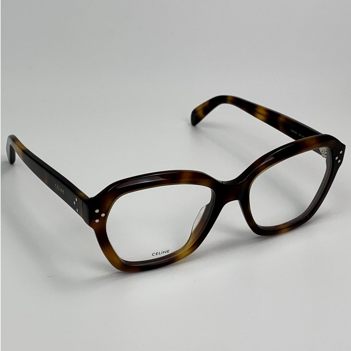 Celine NEW Celine CL50100I 54053 Geometric Shiny Havana Authentic Size ONE SIZE - 6 Thumbnail