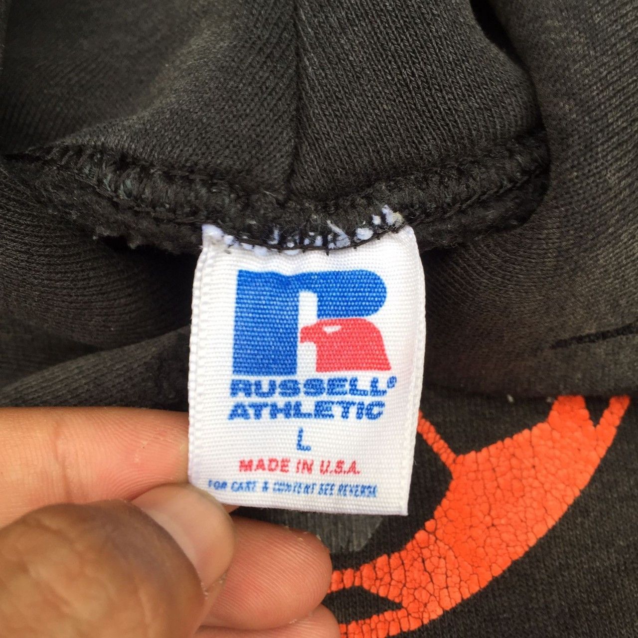 Russell Athletic × Vintage Vintage Russell Athletic Distressed Sunfaded Hoodies Size US L / EU 52-54 / 3 - 6 Thumbnail