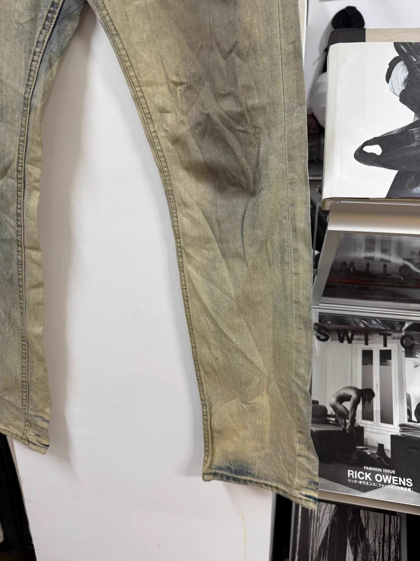 Raf Simons Raf Simons by raf Mud Dyed & Heavily Washed Jeans K20 Size US 33 - 4 Thumbnail