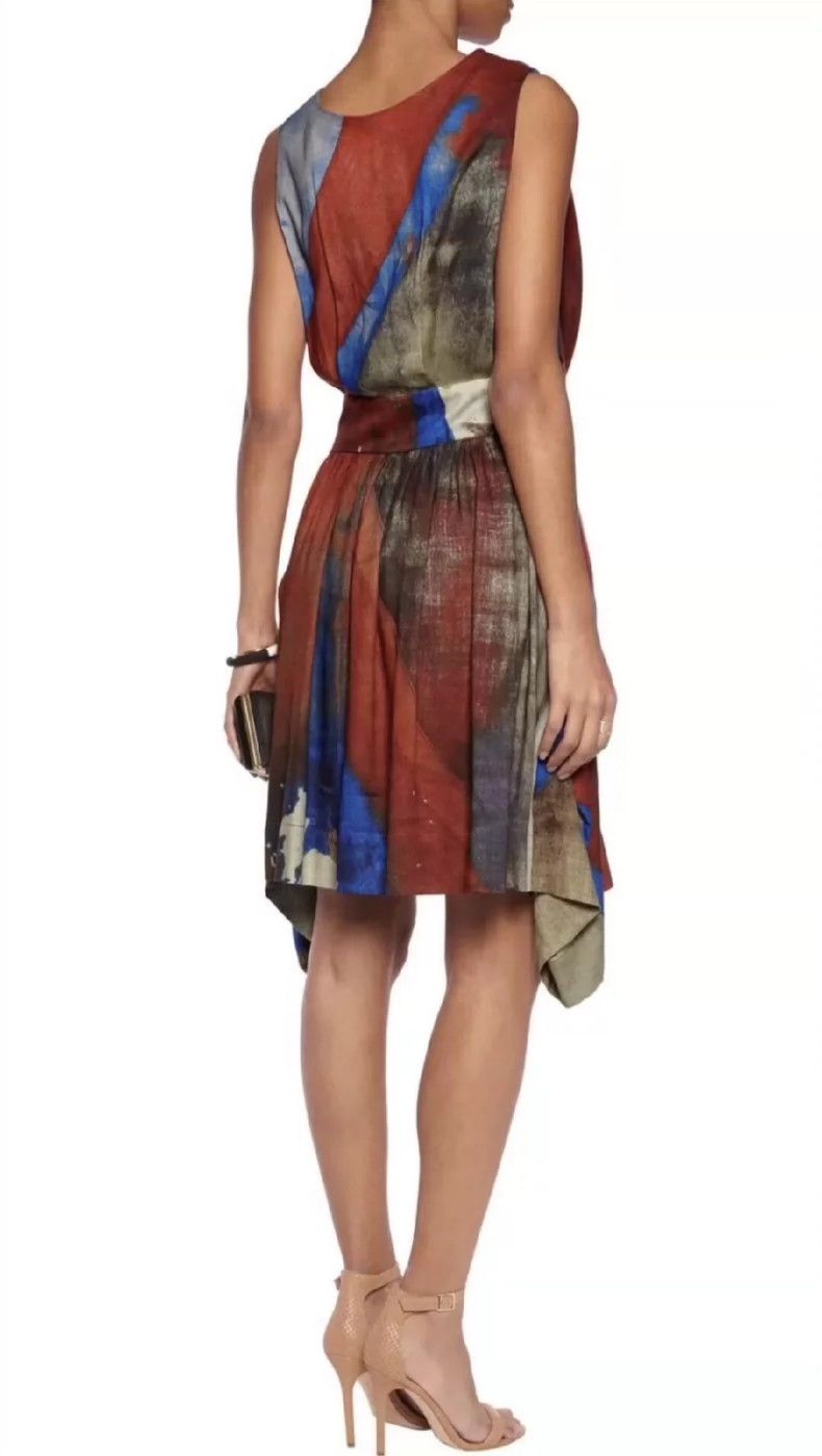 Vivienne Westwood Red and blue color matching dress
