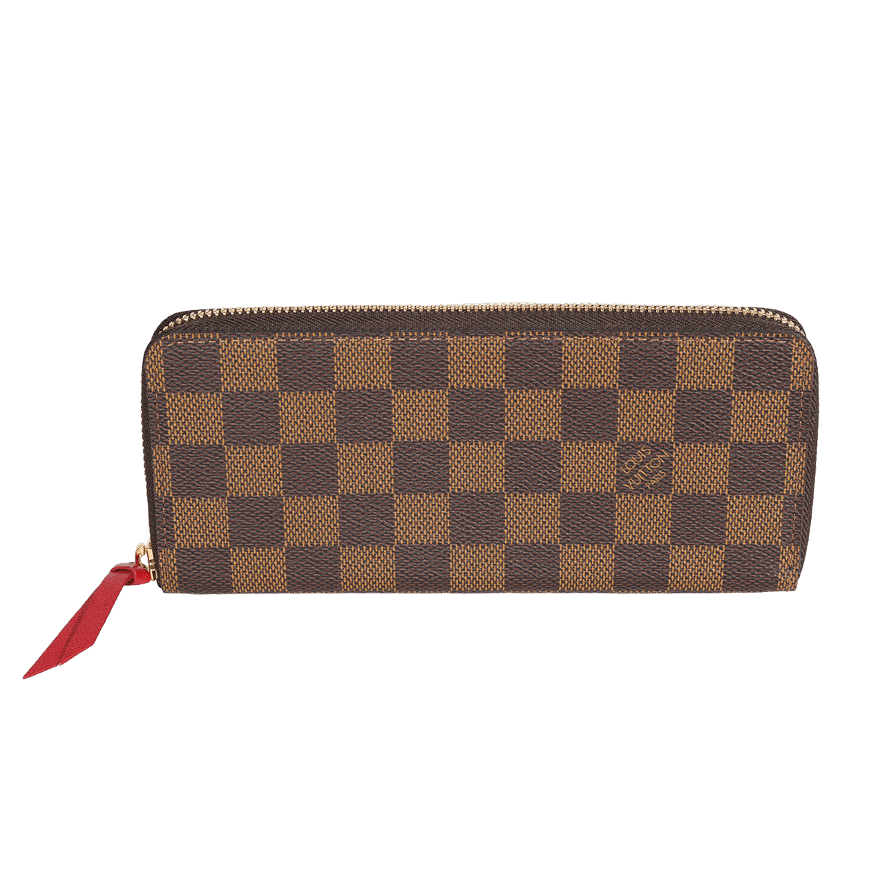 image of Louis Vuitton Damier Ebene & Cherry Clémence Wallet in Brown, Women's