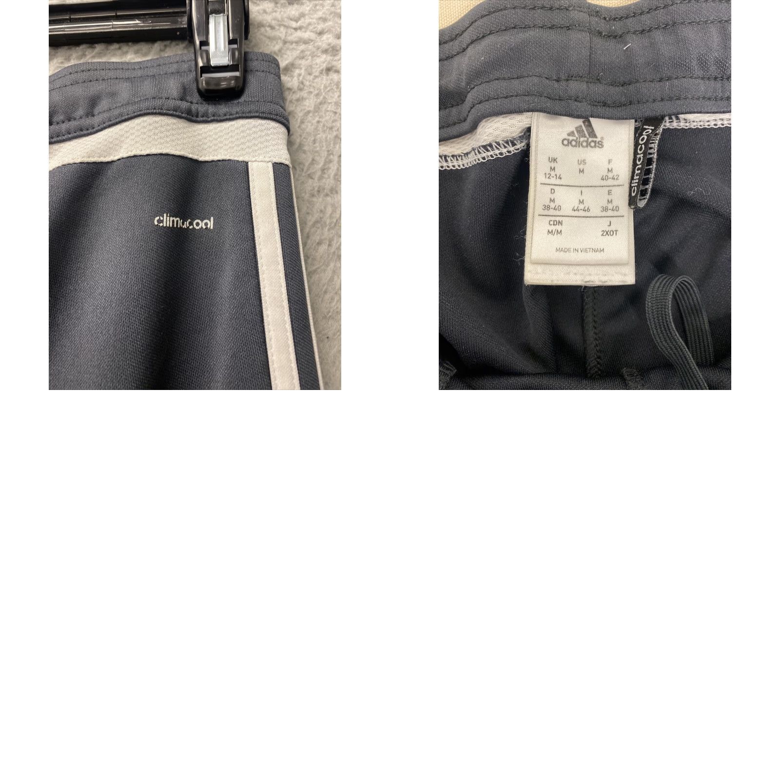 Adidas Adidas Pants Womens M Gray White Logo Activewear Sports Pockets 100-23 Dark Gray Size 32" / US 10 / IT 46 - 8 Thumbnail