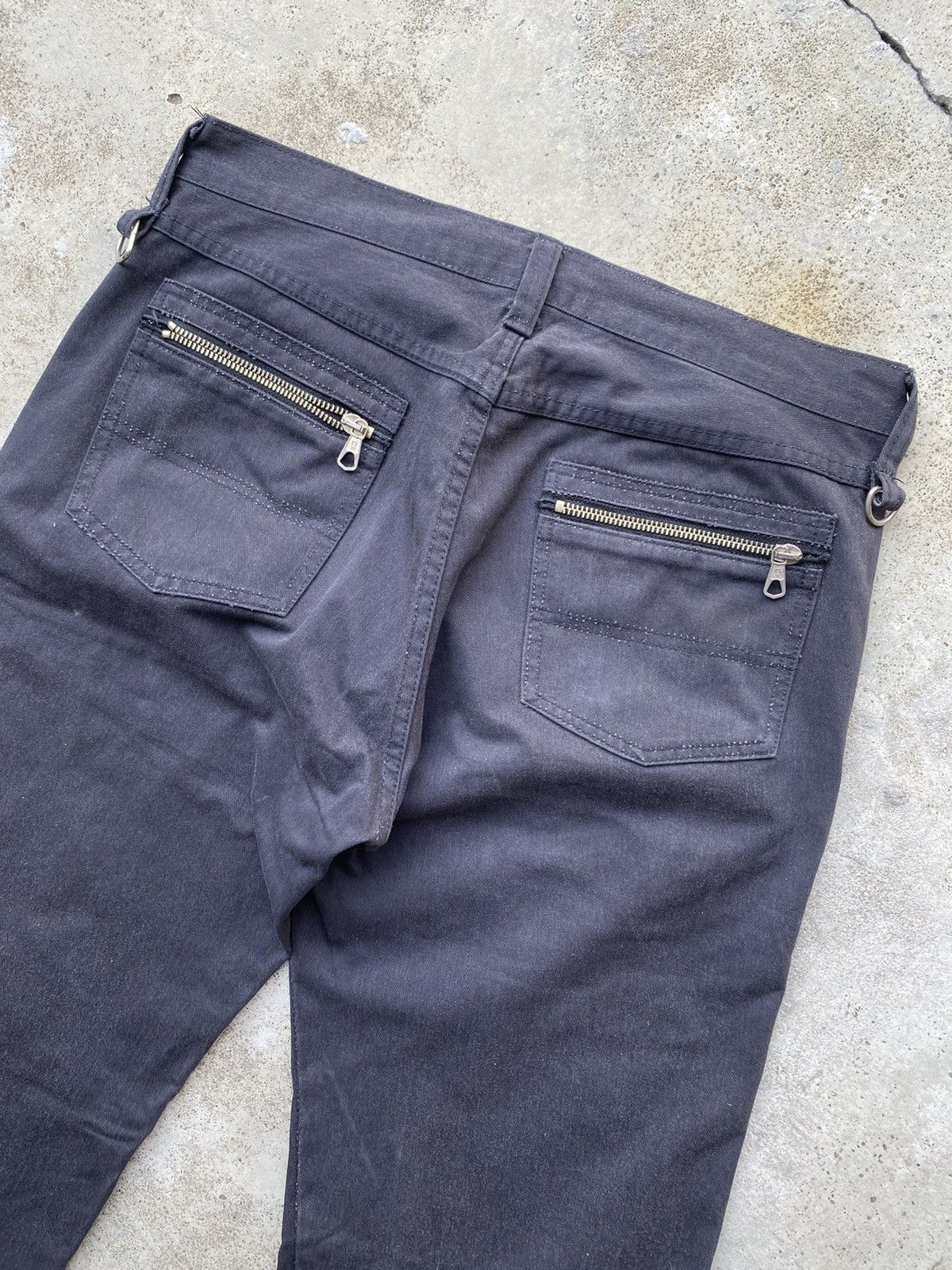 Japanese Brand Open Leg Multi Zipper Flare Pants (7 riri zipp) Size US 30 / EU 46 - 17 Thumbnail