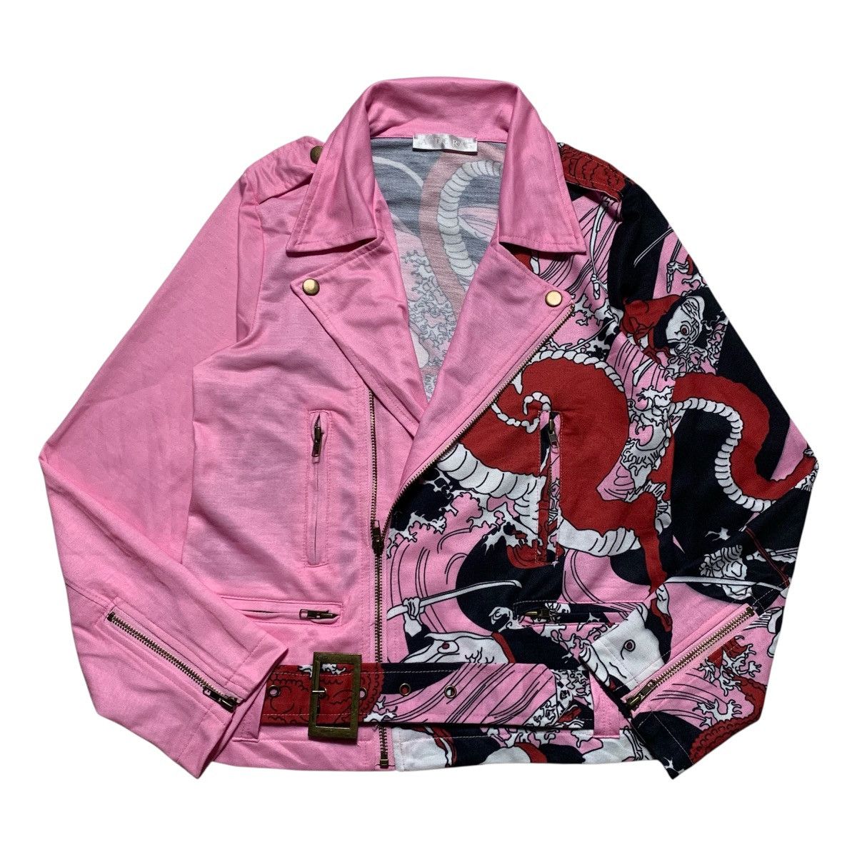 Japanese Brand Acdc Rag Chinese Dragon Biker Punk Style Asymmetrical Jacket Size US M / EU 48-50 / 2 - 1 Thumbnail