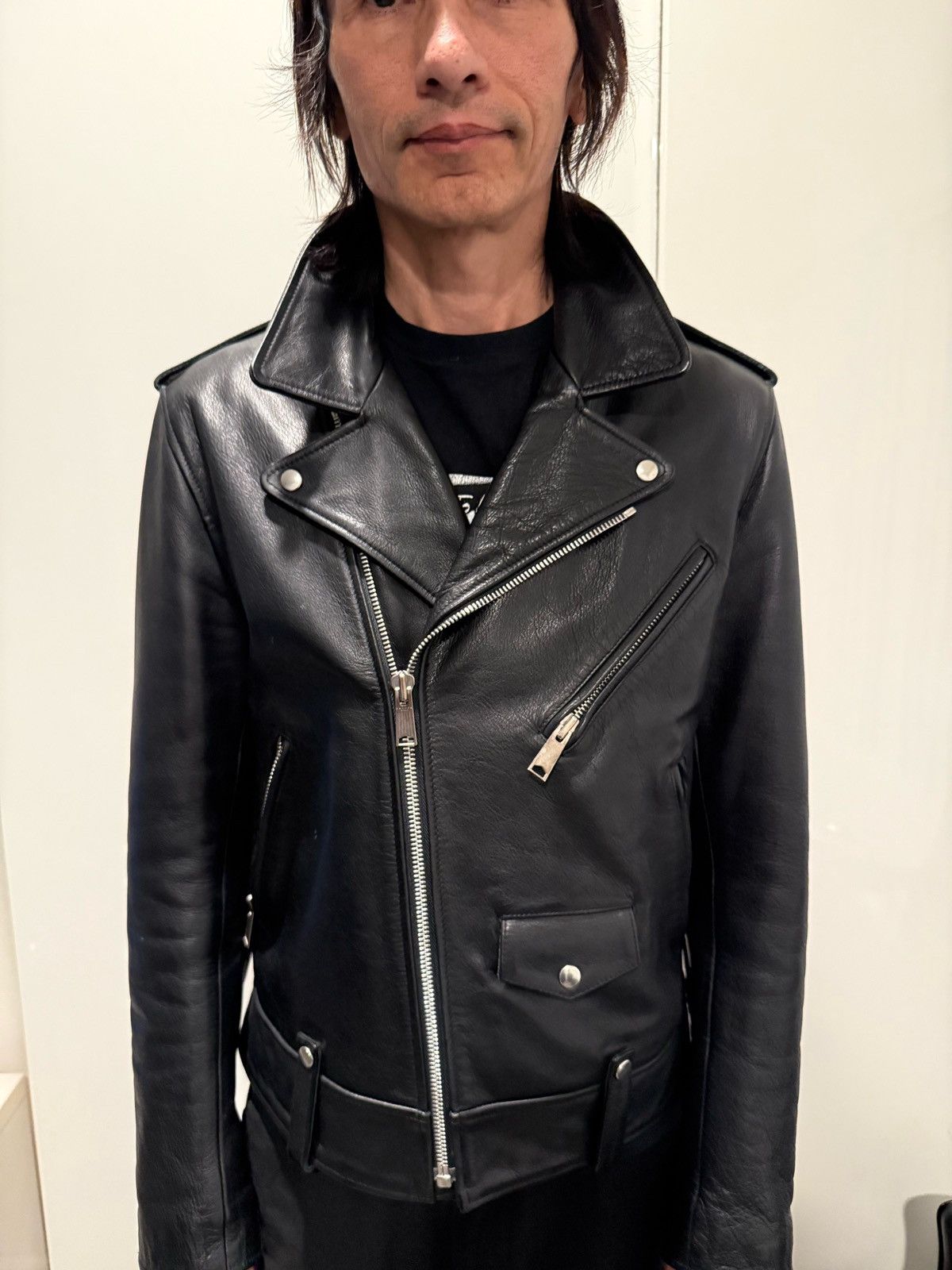Sandro perfecto motorcycle riders jacket leather Size US M / EU 48-50 / 2 - 5 Thumbnail
