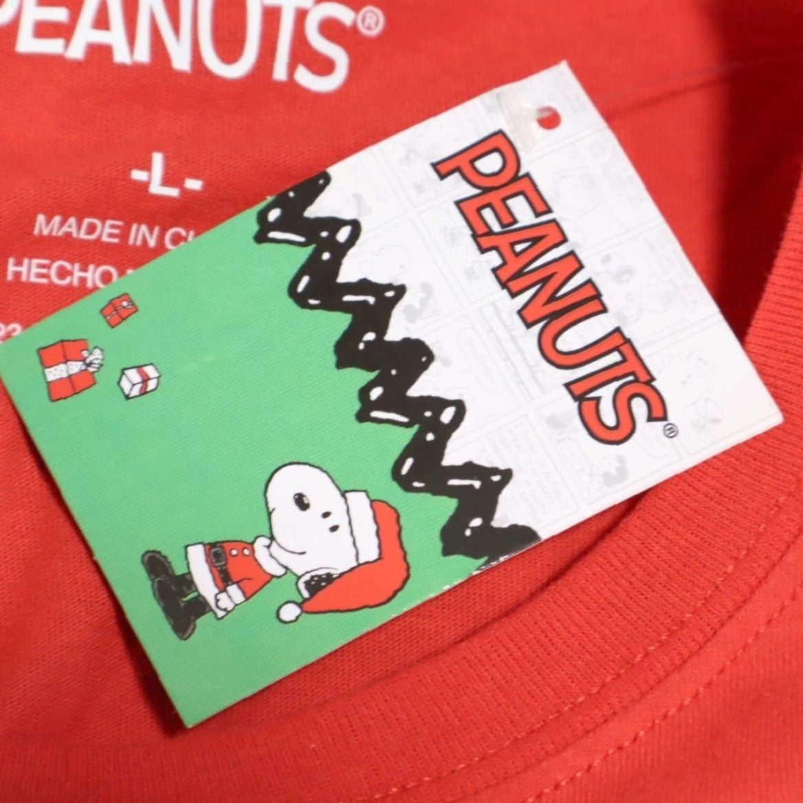 Peanuts Peanuts Christmas Solid T-Shirt Red Men's L Size US L / EU 52-54 / 3 - 6 Thumbnail