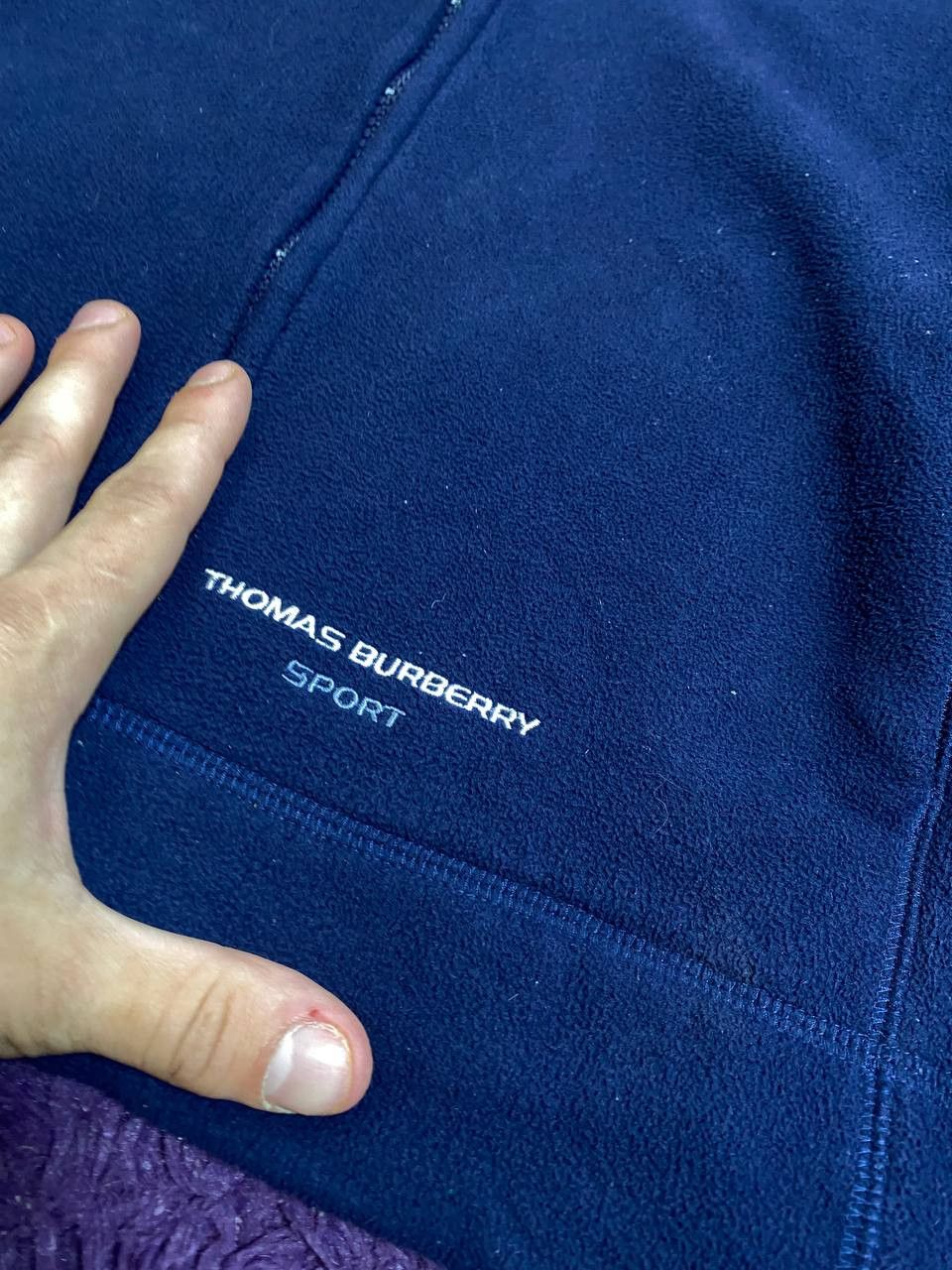 Burberry vintage crazy Y2K hoodie zip blue Thomas Burberry streetwear Size US S / EU 44-46 / 1 - 7 Thumbnail