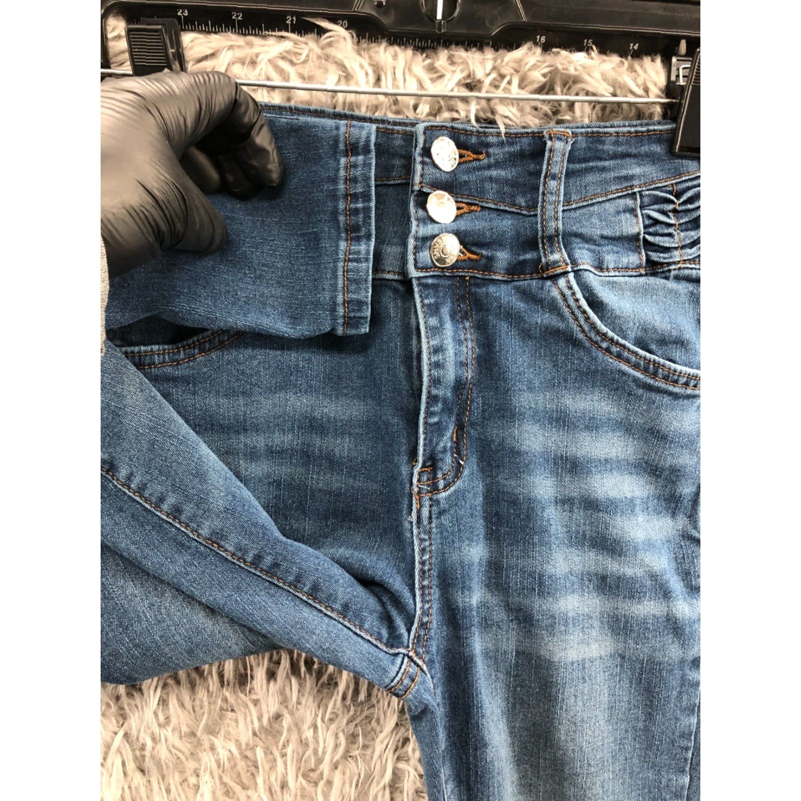 Shein Shein Jeans Women Size 4 High Rise Skinny 27in Blue Denim 5-Pocket Regular Stretch Medium Wash Size 27" / US 4 / IT 40 - 5 Thumbnail