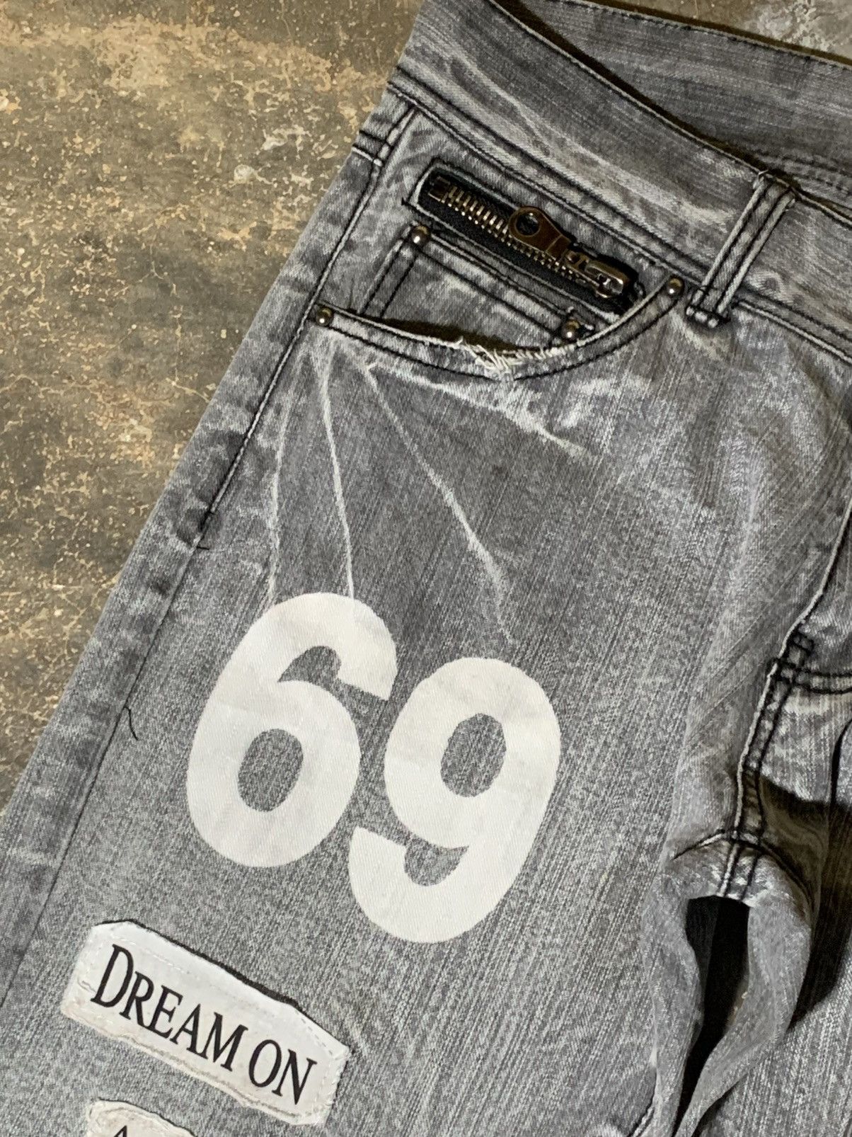 In The Attic Rare In The Attic Patchwork Denim Jeans Y2K Punk Archive Size US 33 - 4 Thumbnail
