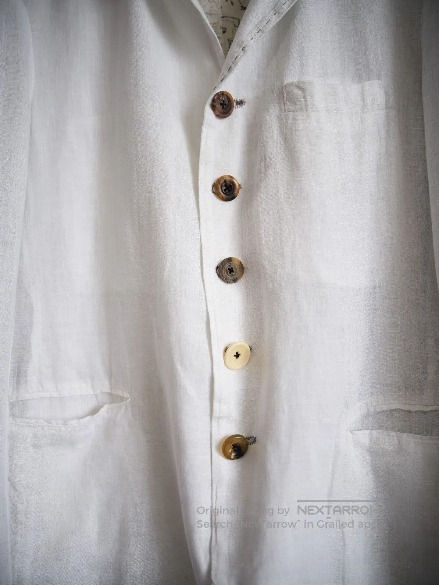 Geoffrey B. Small Geoffrey B. Small Antique Button Linen Suit. Size US L / EU 52-54 / 3 - 4 Thumbnail