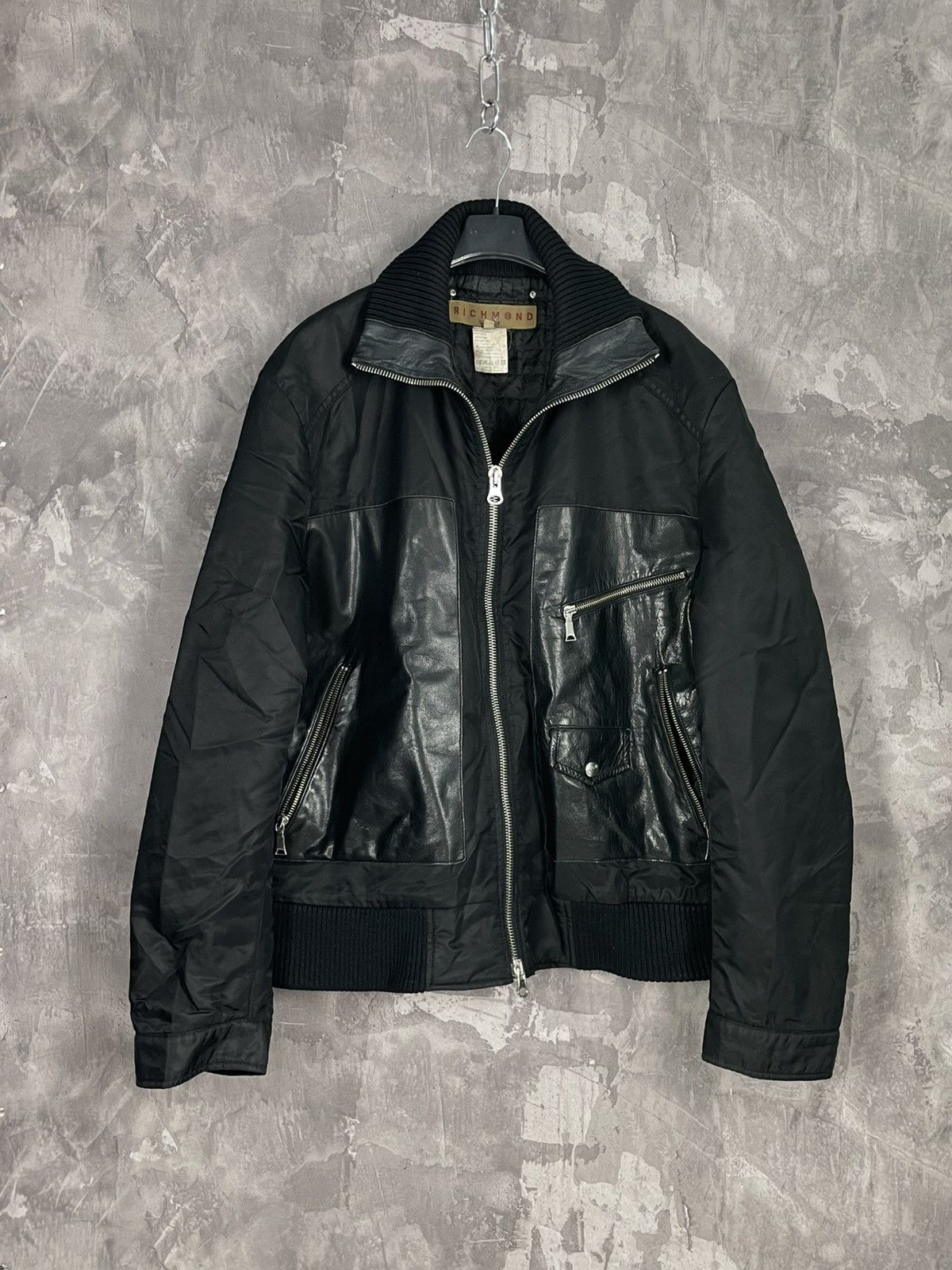 John Richmond Vintage Y2K Avant Garde Leather John Richmond Jacket Size US L / EU 52-54 / 3 - 1 Thumbnail
