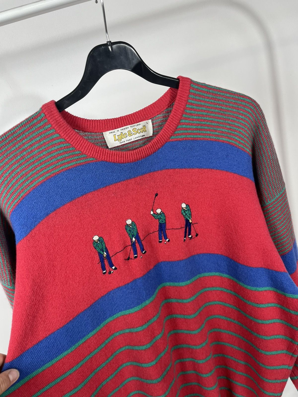 Lyle & Scott Vintage Lyle & Scott Golf Wool Sweater Made in Scotland Size US L / EU 52-54 / 3 - 5 Thumbnail