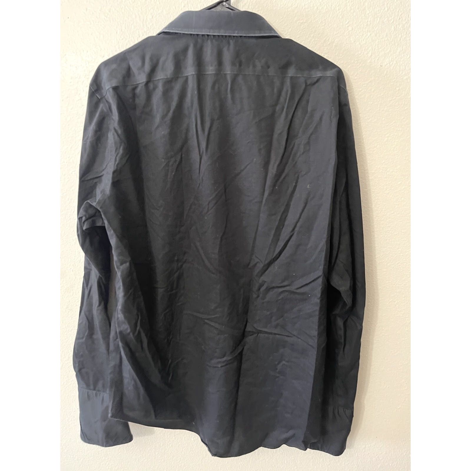 Calvin Klein Calvin Klein Collection Shirt Men Slim 16.5 Black Cotton & Elastine Stretch Button-Down Long Sleeve Size US L / EU 52-54 / 3 - 2 Thumbnail