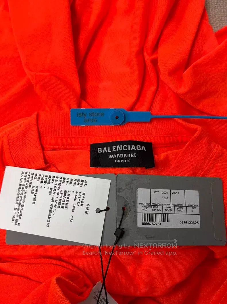 Balenciaga Balenciaga Solid Color Round Neck Short Sleeve T-Shirt wit Size US S / EU 44-46 / 1 - 5 Thumbnail