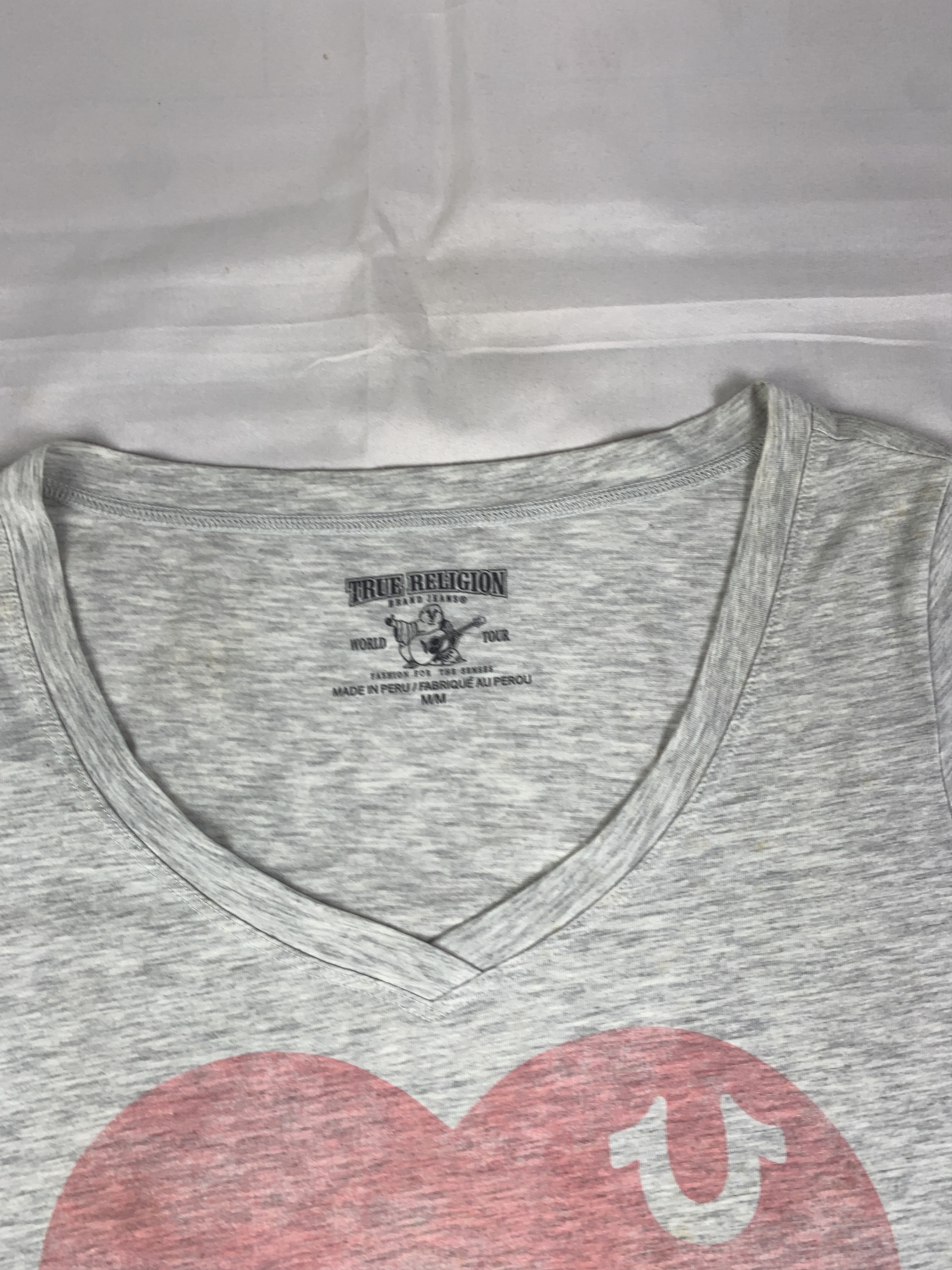 True Religion True Religion V-neck Big Heart Tee (M) Size M / US 6-8 / IT 42-44 - 6 Thumbnail