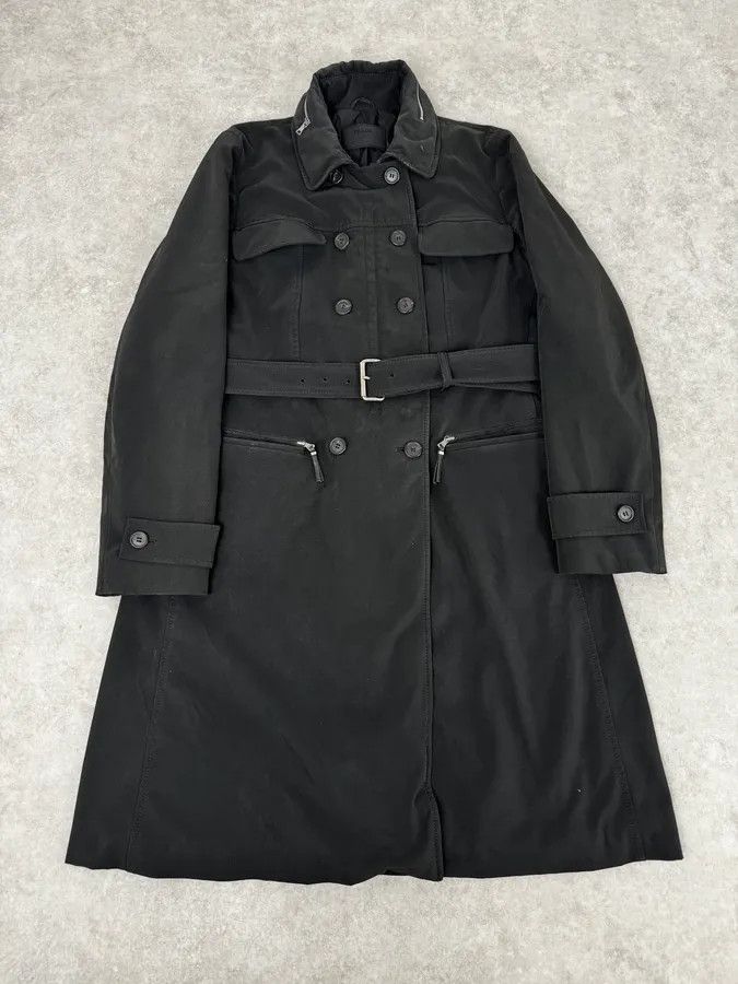 Prada 2000s Prada Black Nylon Multi-Pocket Classy Trench Coat Size US M / EU 48-50 / 2 - 1 Thumbnail