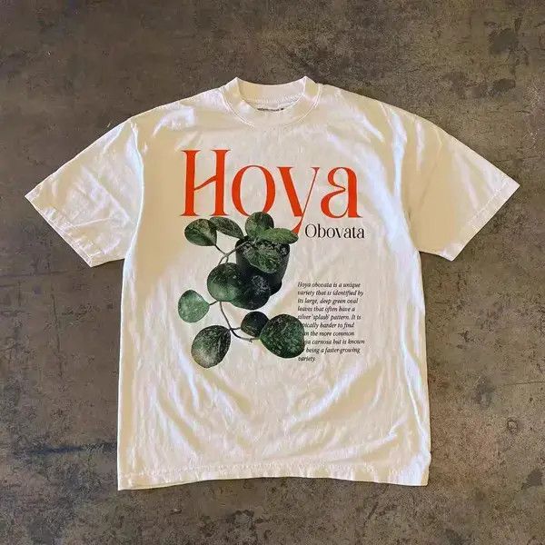 VIBE Aoyama x Aoki White retro HOYA pattern casual cotton tee Size US L / EU 52-54 / 3 - 7 Thumbnail
