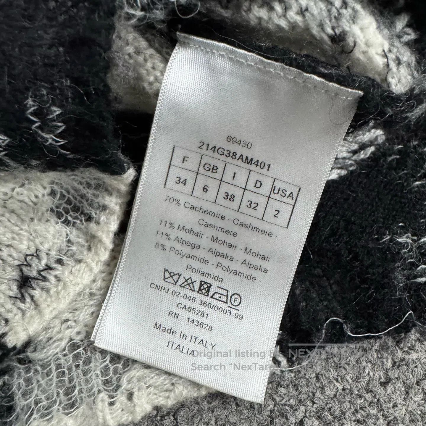 Dior Dior Cashmere checkered knit cardigan| Size S / US 4 / IT 40 - 8 Thumbnail