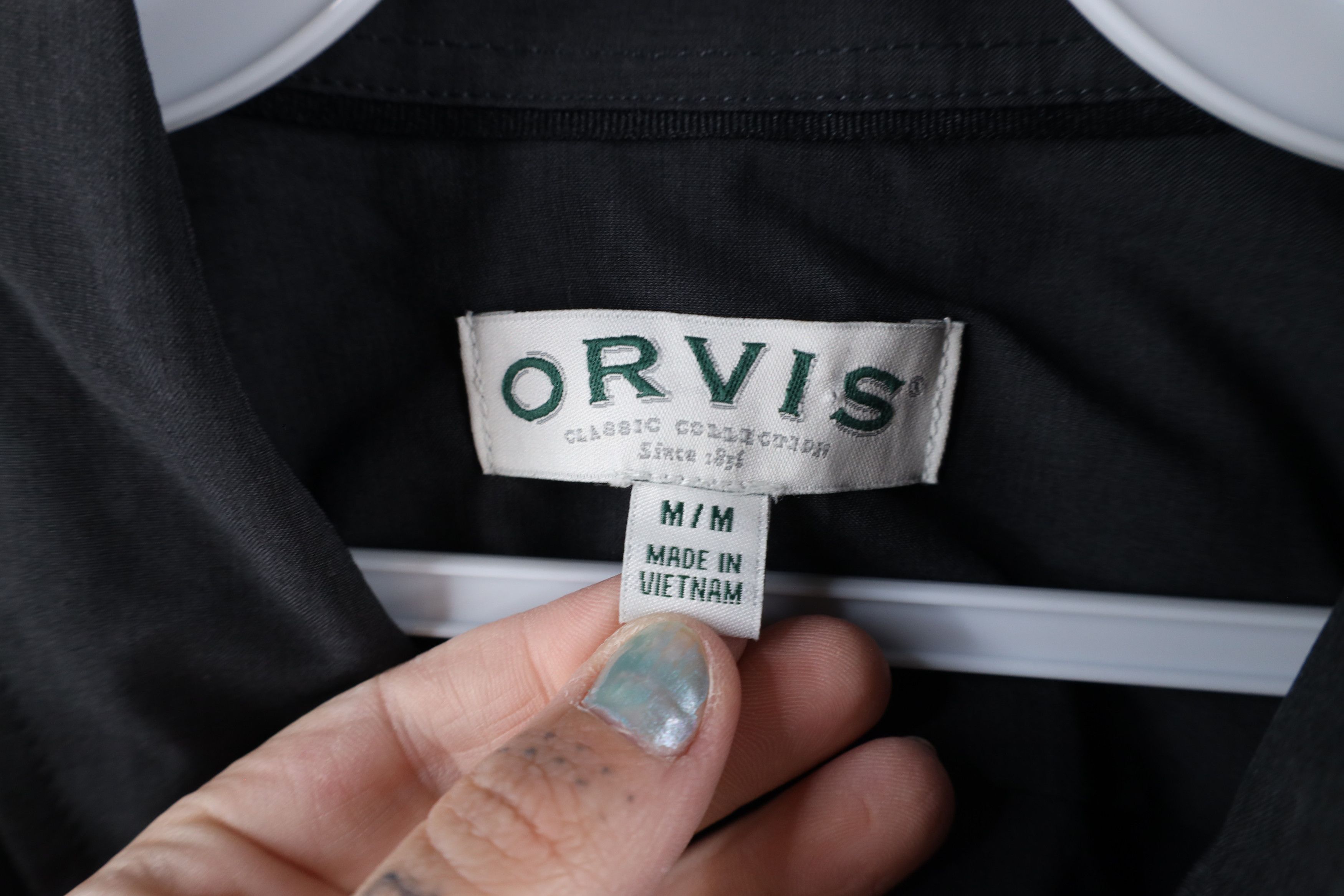 Orvis × Vintage New Orvis Out Short Sleeve Tech Collared Button Shirt Black Size US M / EU 48-50 / 2 - 7 Thumbnail