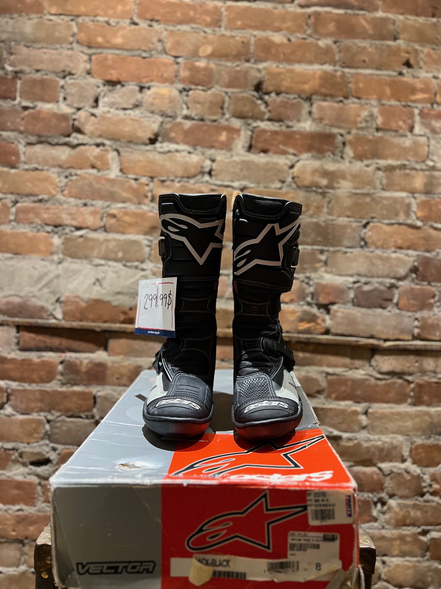 Alpinestars Alpinestars Vector Motorcycle Boots – Black/Grey Size US 8 / EU 41 - 2 Thumbnail
