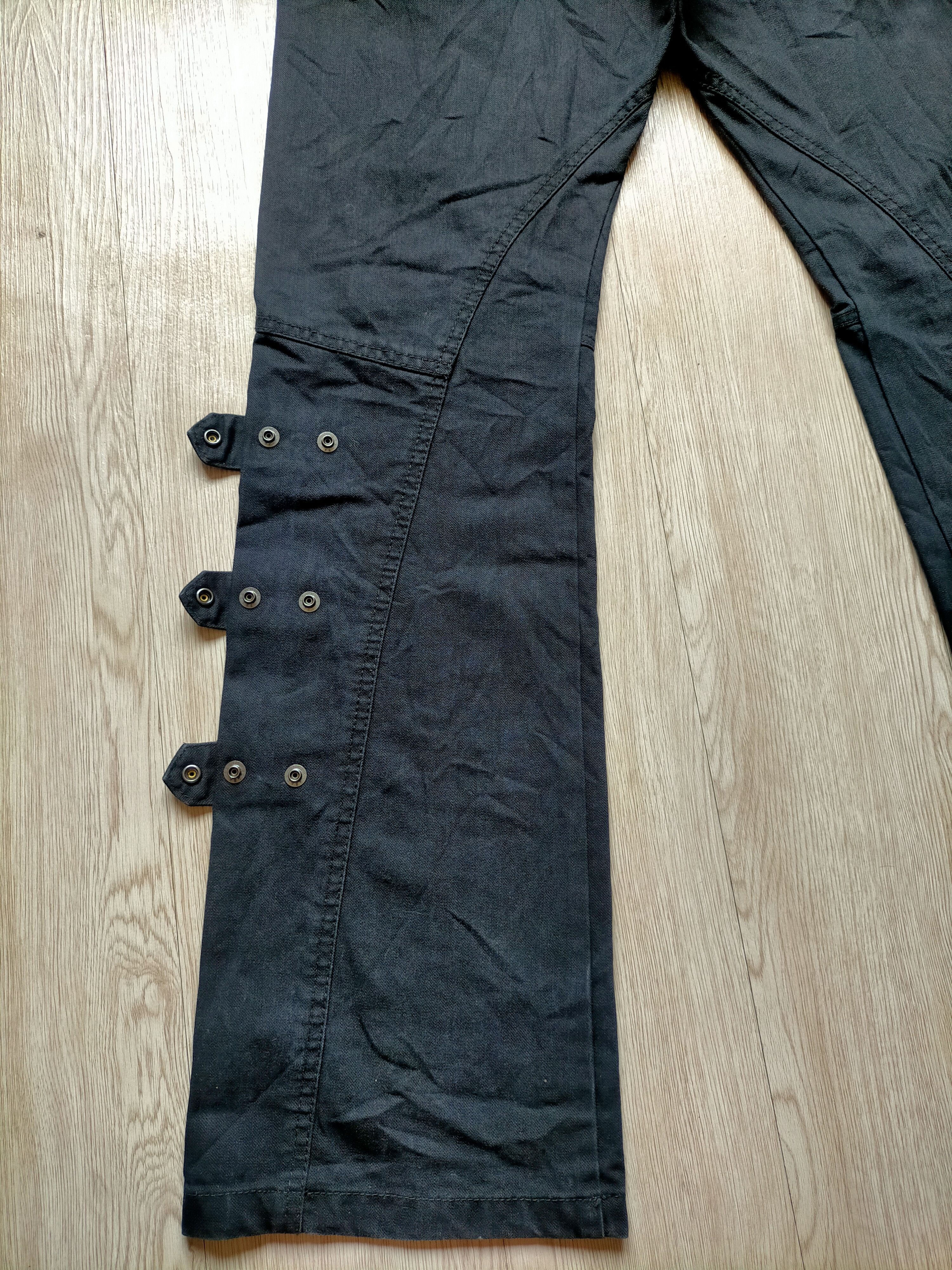 Tete Homme Tete Homme Flare Jeans Bondage Punk Style Black Denim Size US 30 / EU 46 - 17 Thumbnail
