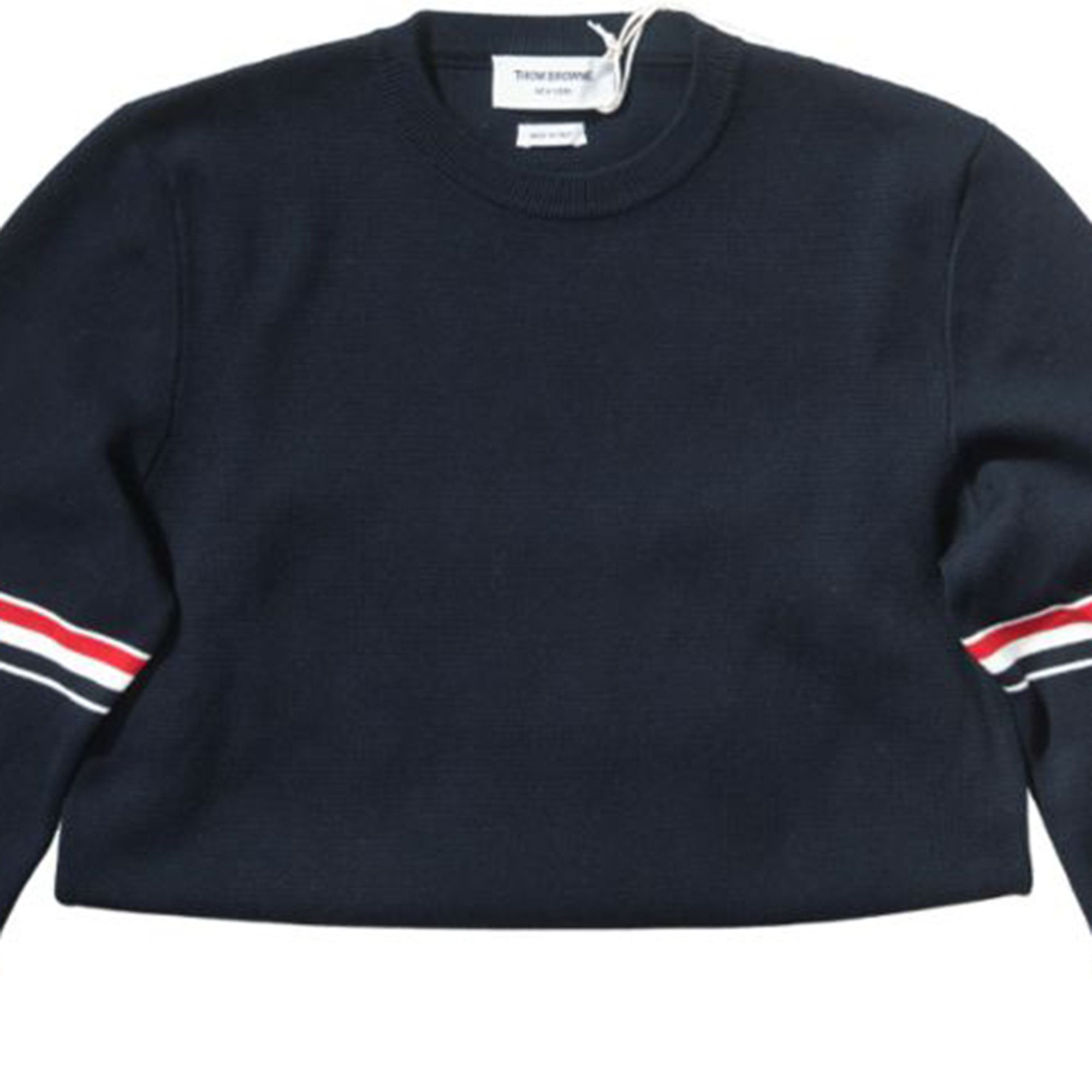 Thom Browne Thom Browne 4-Bar Loopback Crewneck Sweatshirt in Navy Cotto Size US XL / EU 56 / 4 - 1 Thumbnail