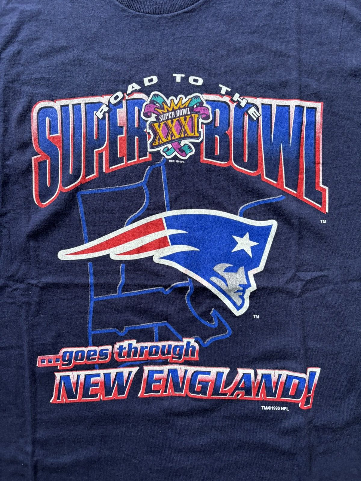 Pro Player Vintage Patriots Super Bowl Graphic Tee Size US XL / EU 56 / 4 - 2 Thumbnail