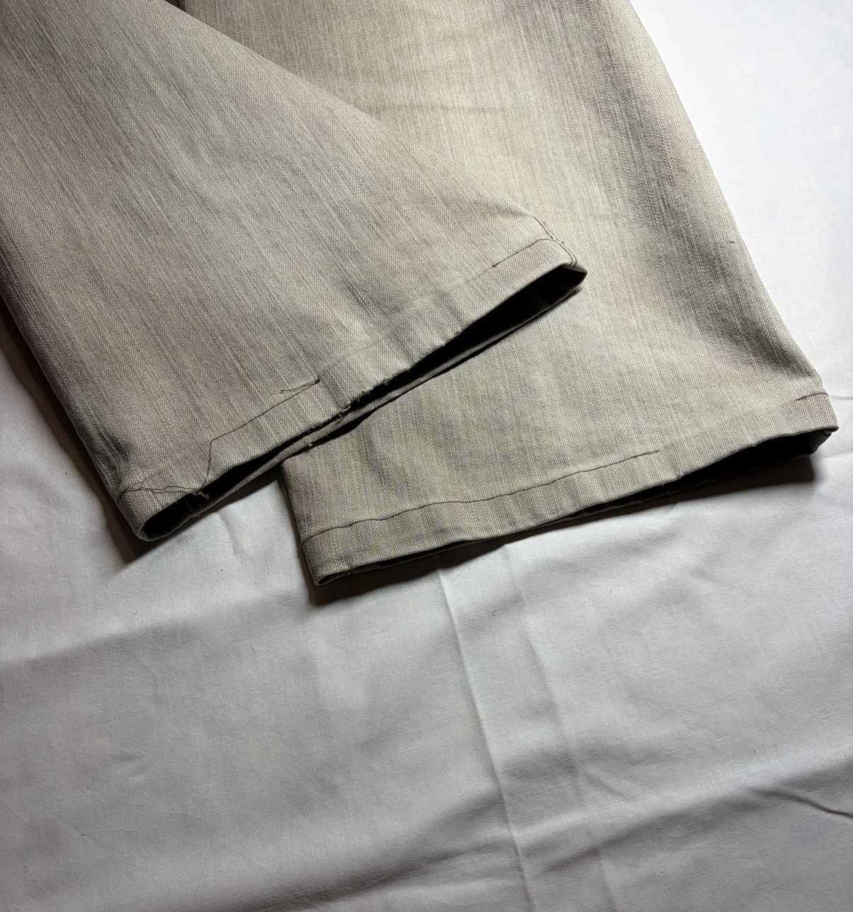 Armani Armani Jeans Sand Beige Wide Flat Jeans Size 38 Size US 38 / EU 54 - 6 Thumbnail